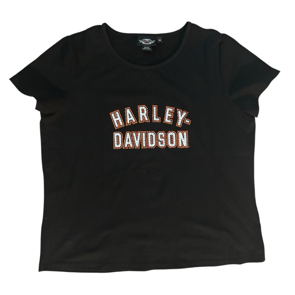 Harley-Davidson Black Tee with Orange Logo
